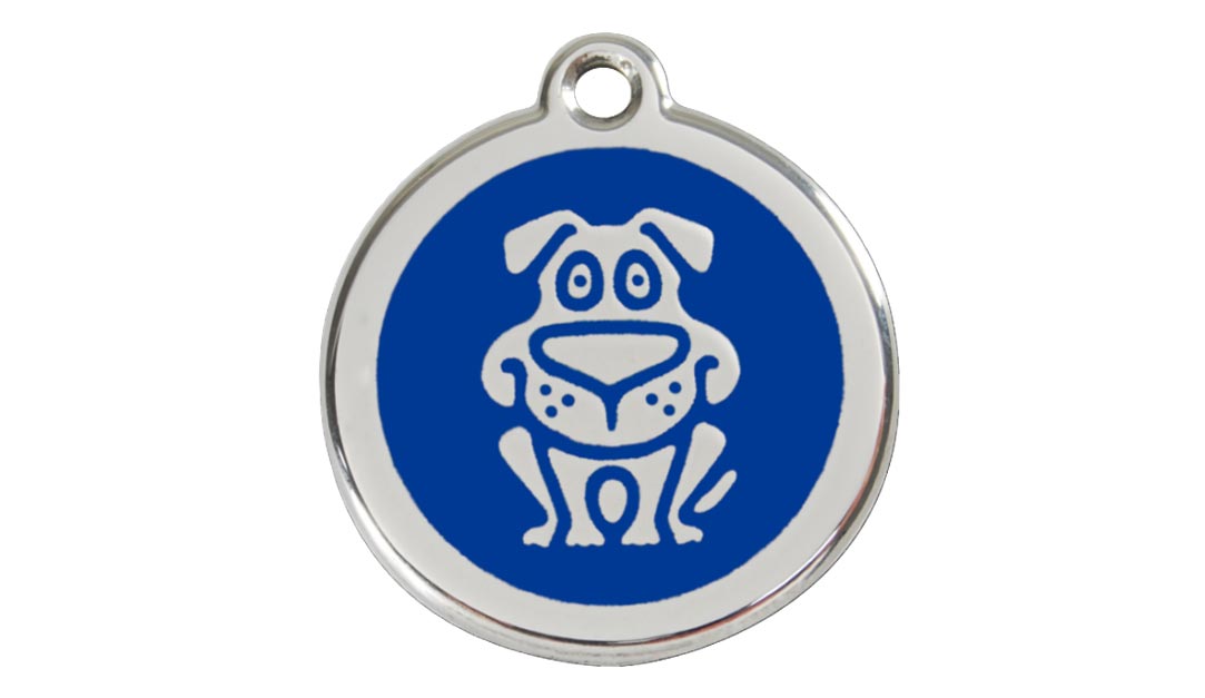 Modrá ID známka pro psy
